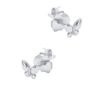 Butterfly Shaped Silver Stud Earring STS-6440